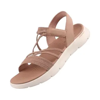 Skechers Go Walk Coffee Run Tan Tan Womens Comfortable Sandals 141473 In A Plain Textile In Size 6