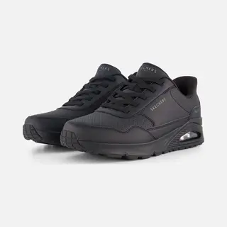 Skechers Slip-Ins Uno Instappers Zwart Leer - Maat 47.5