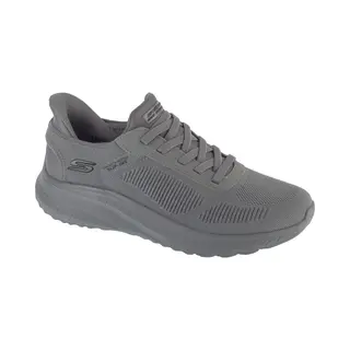 Skechers Bobs Sport Squad Chaos Solid Step Textile Men's Dark Grey Trainers - Uk 9