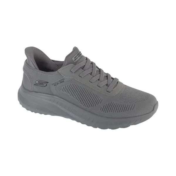 Skechers Bobs Sport Squad Chaos Solid Step Textile Men's Dark Grey Trainers - Uk 9 thumbnail