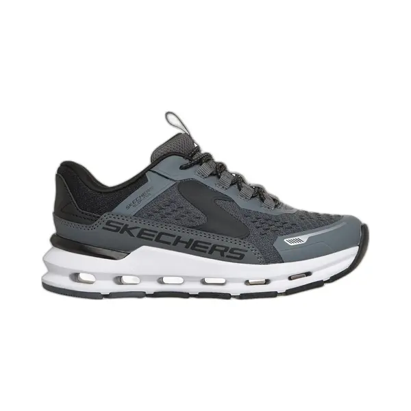 Skechers Boy's Glide-Step Plus Vista-Lane Sneakers, Charcoal Synthetic/Textile/Black Trim, 1.5 Uk Child thumbnail