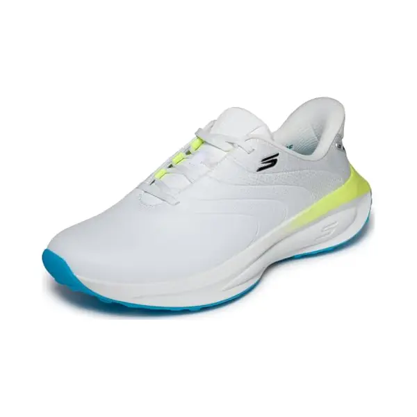 Skechers Mens Synthetic Upper Lace Up Golf Shoe, White Blue Yellow, 9 Uk thumbnail