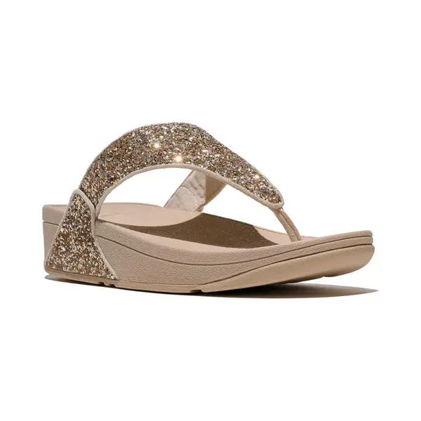 Fitflop Lulu Multi-Tonal Glitter Toe-Post Sandals thumbnail