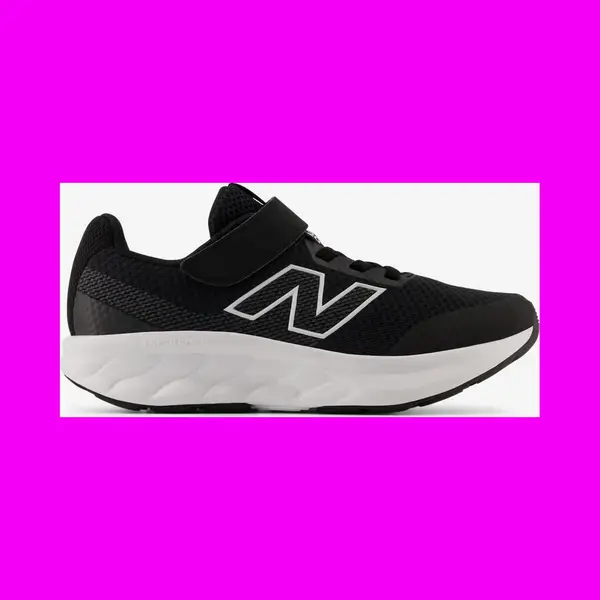 New Balance 520 Bungee Lace Shoes Intense White Black Kids - 29 thumbnail