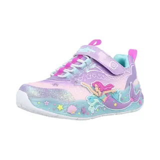 Skechers Mermaid Dreams Lvmt Violet Blue Kids Girls Trainers 303060L In A Plain Textile In Size 32