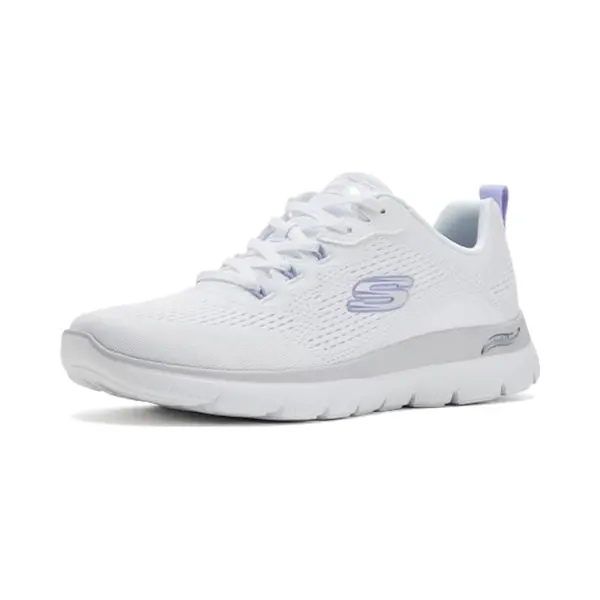 Skechers Arch Fit Lace Summits Wlv White Lavender Womens Trainers 150754 In A Plain Man-made In Size 7 thumbnail