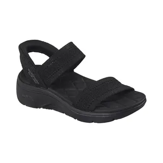 Skechers Slip Ins Arch Fit Go Walk Sandal Bbk Black Womens Comfortable Sandals 140844 In A Plain Textile In Size 6