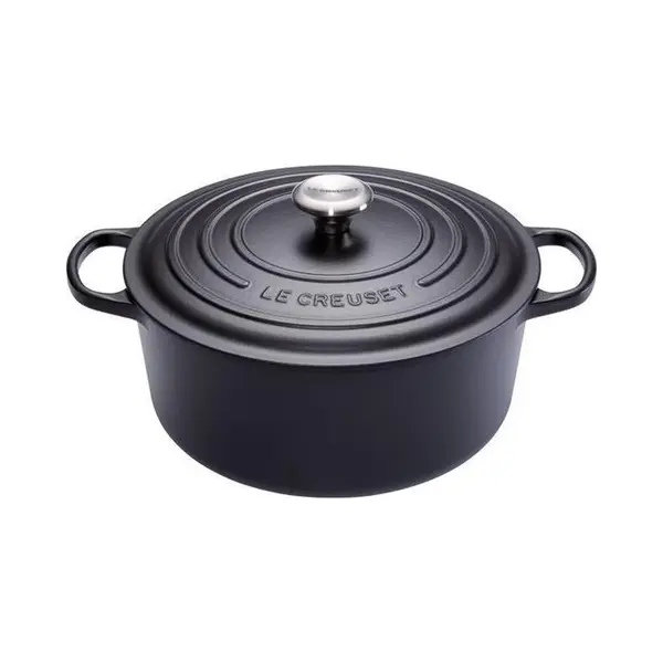 Le Creuset Signature Bräter 28 Cm Rund Schwarz, Emaille Dunkel thumbnail
