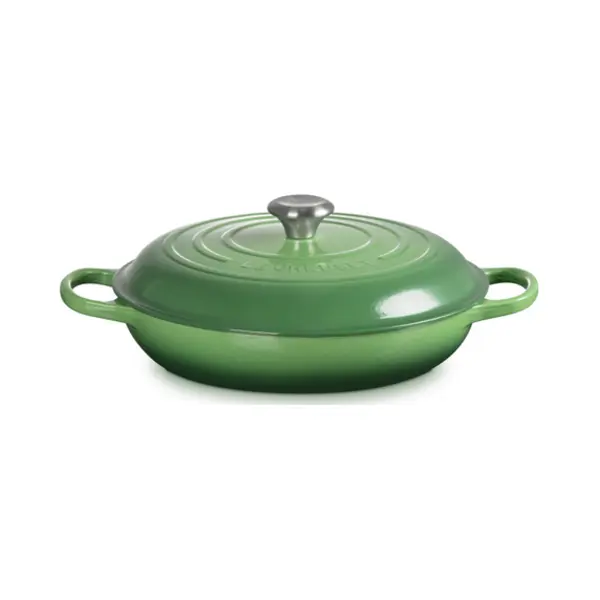 Le Creuset Cast Iron Shallow Casserole 3,5 l Rond Groen thumbnail