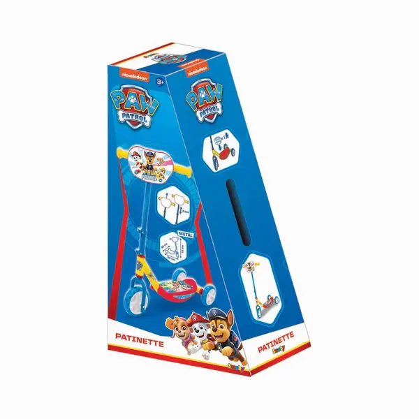 Smoby - Paw Patrol - 3-Wheel Scooter - Adjustable Handlebar - Maximum Height 67 Cms - Non-Slip Footrest - Up To 20 Kgs - From 3 Years Old thumbnail