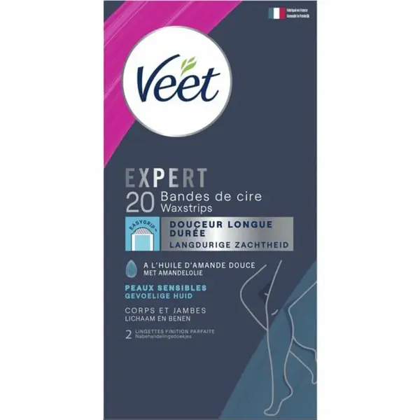 Veet Expert Koude Waxstrips Benen Sensitive 20 Stuks thumbnail