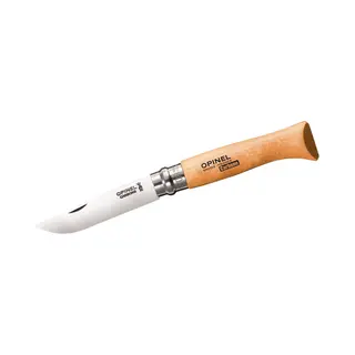Opinel No.8 Zakmes - Carbonstaal Hout - Virobloc Vergrendeling - 19, 5 Cm