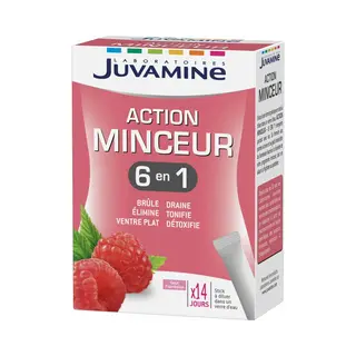 Juvamine Expert Minceur 6 In 1, Dimagrante E Disintossicante, Bastoncini In Polvere, 14 Pz, 46, 5 G