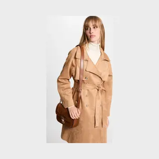 Morgan - Long Suede Trenchcoat 242-Gsuede Light Brown