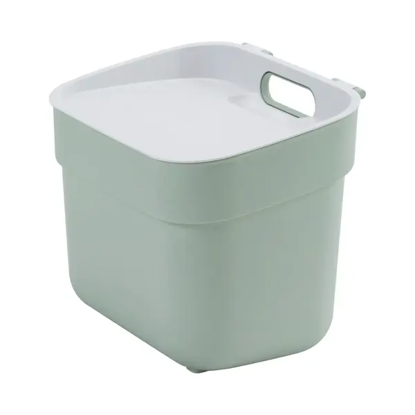 Curver Ready To Collect 5L Sorting Bin - Can Be Used In Compost - With Wall Holder For Wall Or Door - Kitchen, Bathroom, Laundry Room - 100% Recycled thumbnail