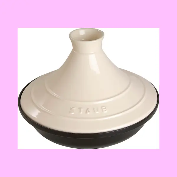 Staub 20cm Cast Iron Tajine With Ceramic Lid For Traditional Moroccan Dishes - Black/Cream thumbnail