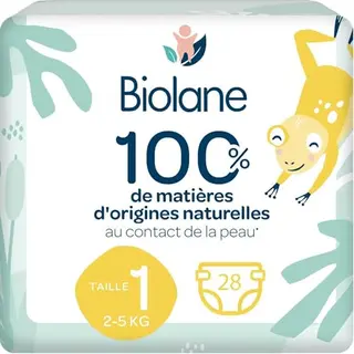 Biolane Natuurlijke Luiers 28 Luiers Maat 1 (2-5 Kg)