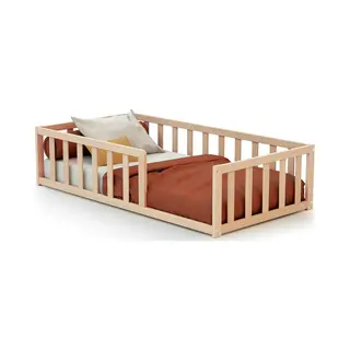 Webaby - Vloerbed Kinderbed In Hout Natuurlijke Beuk 70 X 140 Cm KaÏA