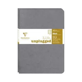 Schrift Clairefontaine A5 Lijn 96 Pagina's 90gr Grijs Seal à 2 Stuks
