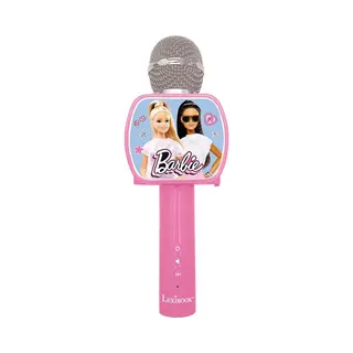 Lexibook, Barbie, Bluetooth® Microphone With Voice Change Function, Phone Holder Included, Built-in Speaker, Pink, MIC240BB