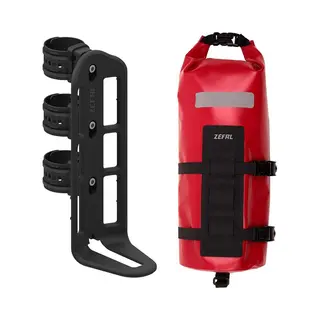 Zefal Z Adventure Fork Pack Front Bag & Holder, Red, 6 Litre