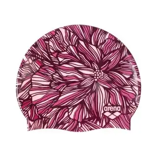 Arena Print 2 Unisex Silicone Swim Cap For Adults, Women And Men Intensive Training Swimming Gear Accessories Comfortable Non-Slip Long Hair Swimming