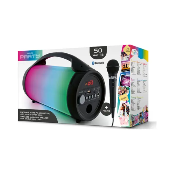 Bigben Interactive Partybtlite Draagbare & party speaker Zwart 50 W thumbnail