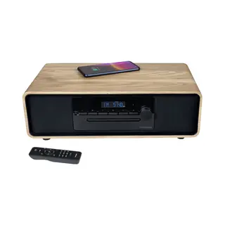 Thomson MIC300IBT home audio systeem Home audio-microsysteem 10 W Zwart, Hout