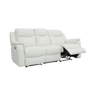 Vente-unique Kauf-Unique Evasion Canapé Relax En Cuir 3 Places Ivoire Blanc