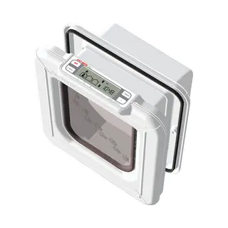 Cat Mate Elite Microchip Kattenluik Met Timerbediening 26.5cm X 24.8cm - Wit - 355W