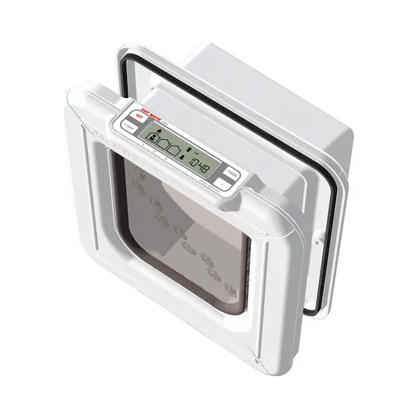 Cat Mate Elite Microchip Kattenluik Met Timerbediening 26.5cm X 24.8cm - Wit - 355W thumbnail
