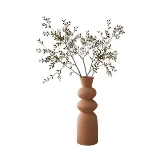 Atmosphera Bloemenvaas Ezia - Totemvaas - Bruin - Keramiek - D15 X H48 Cm