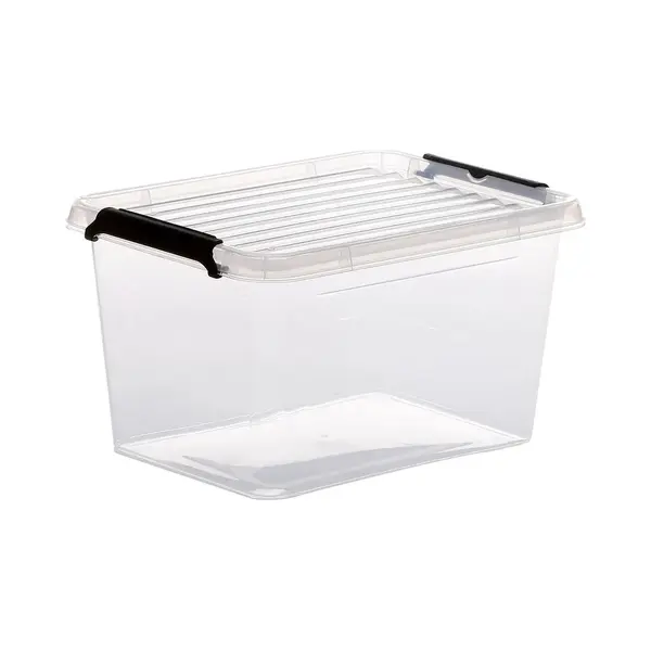 5Five Opberg Kist Met Deksel - Clip Box - 2 Liter - 19 X 15 X 11 Cm - Kunststof - Transparant thumbnail