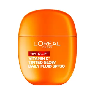 L'Oréal Paris Revitalift Daily Fluid Spf 30 Vitamine C* Met Tinted Glow - Voor Een Onmiddellijke Sun-kissed Glow - Voor Zeer Lichte Tot Lichte Huid -