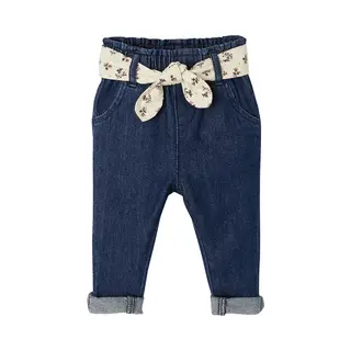 Vertbaudet Babyjeans Met Stoffen Riem Onbewerkt Denim