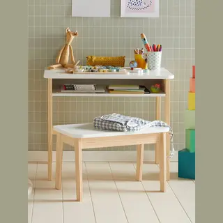 Vertbaudet Schreibtisch + Hocker Für Kindergarten, Schule, Weiß