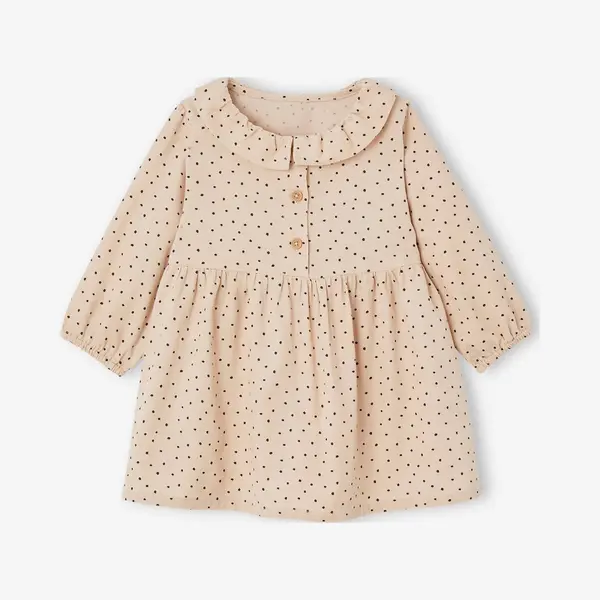 Vertbaudet Corduroy Babyjurk Met Kraagje Beige thumbnail