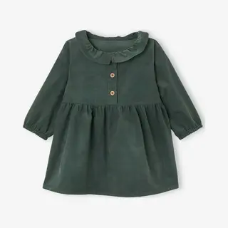 Vertbaudet Corduroy Babyjurk Met Kraagje Dennen