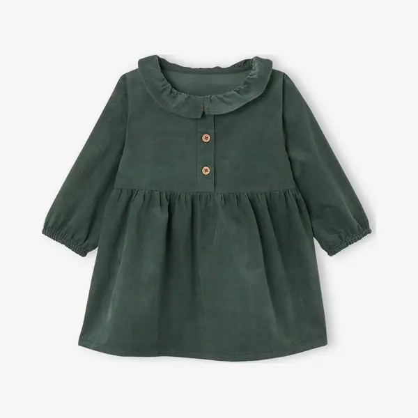 Vertbaudet Corduroy Babyjurk Met Kraagje Dennen thumbnail