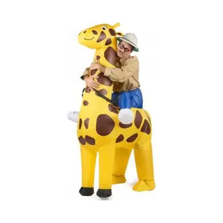 Vegaoo - Opblaasbaar Giraffe Kostuum Voor Volwassenen