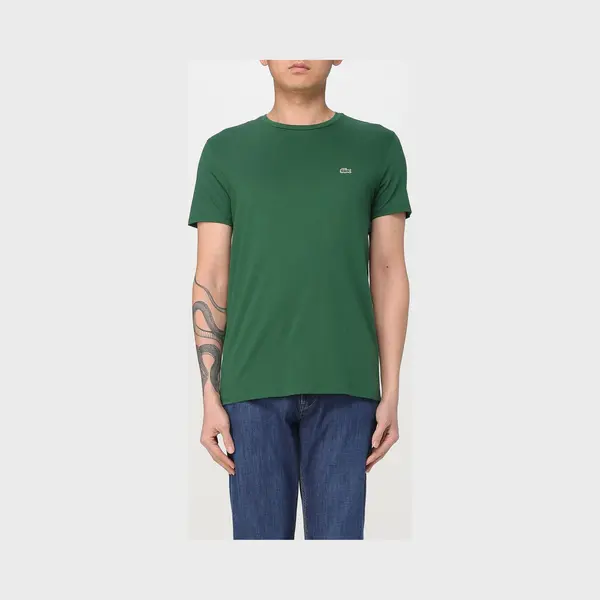 Lacoste Heren Crew Neck Pima Katoenen Jersey T-shirt thumbnail