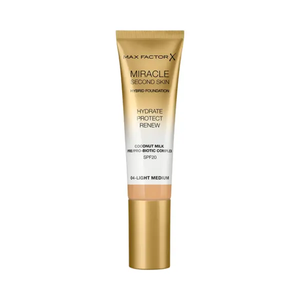 Max Factor Miracle Second Skin 30 ml Koker Crème 04 Light Medium thumbnail