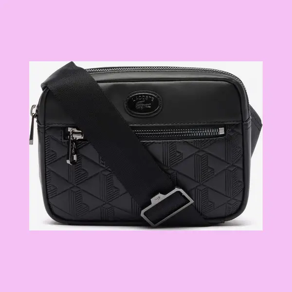 Lacoste Monogram Simply Black Shoulder Bag thumbnail