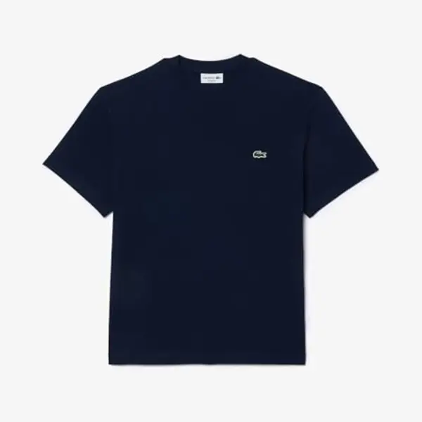 Lacoste T-Shirt Ronde Hals Donkerblauw, Effen thumbnail