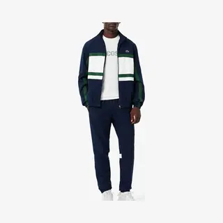 Lacoste Sport Printed Tracksuit Navy Blue White Green - L