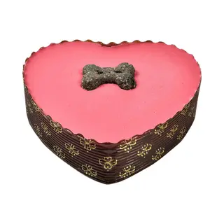 Hondentaarten Klein Roze Hart Met Yoghurt Top Valentijnsdag Geschenken En Geschenken Voor Honden The Barking Bakery