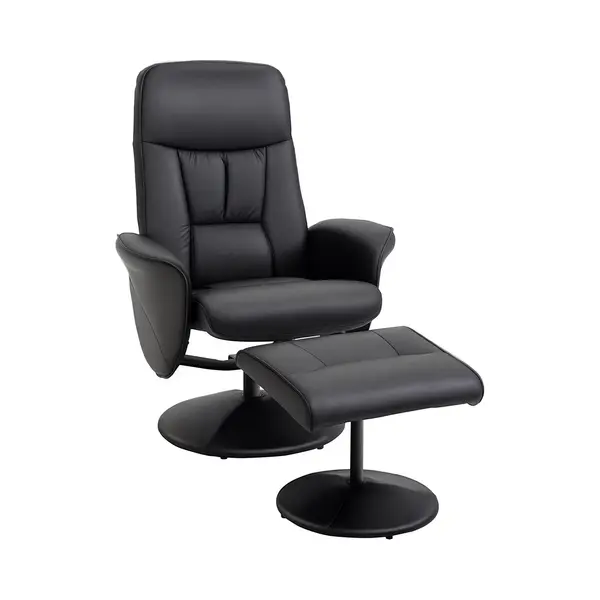 Homcom Relaxsessel Mit Fußhocker Relaxsessel Schwenkersessel 360° Drehbar Und Verstellbarem Rückenlehne Tv-Sessel Für Bis Zu 120 Kg Kunstleder thumbnail