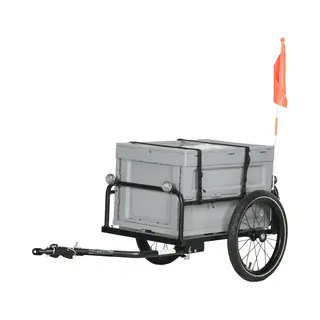 Homcom-Fietskar-Staal-120x60x58cm-Zwart