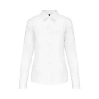 Kariban Overhemd In Onderhoudsvriendelijk Polykatoen-popeline Dames K549 - White - L