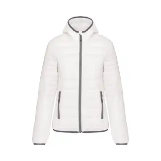 Kariban, Damen, Winterjacken, Légère Capuche, Weiss, (M)
